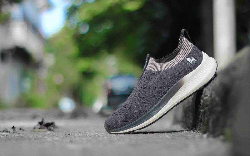 Grip Fit Slip Ons in Grey for Sports Wear