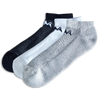 Low-Cut Ankle Socks : Black White Grey (Pack of 3)