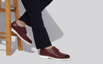 Luxe Brogues Oxfords in Burgundy for Formal Wear