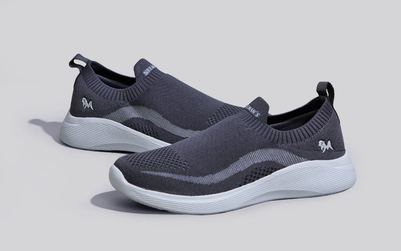 Dark grey slip on sneakers outlet