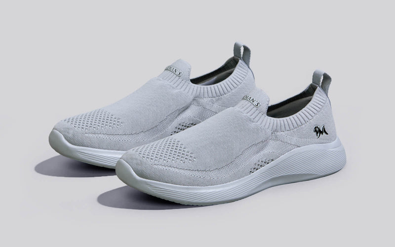 Everyday Basic Slip Ons in Light Grey for Casual Wear