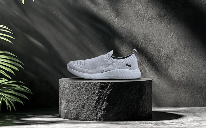 Everyday Basic Slip Ons in Light Grey for Casual Wear