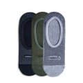 No Show Socks : Black Olive Grey (Pack of 3)
