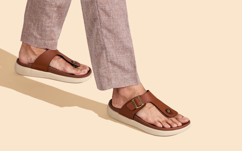 Purewhoosh Breeze Sandals in Tan for Daily Use