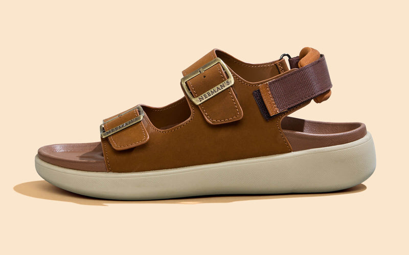 PureWhoosh Duo Glides Sandals in Tan for Daily Use