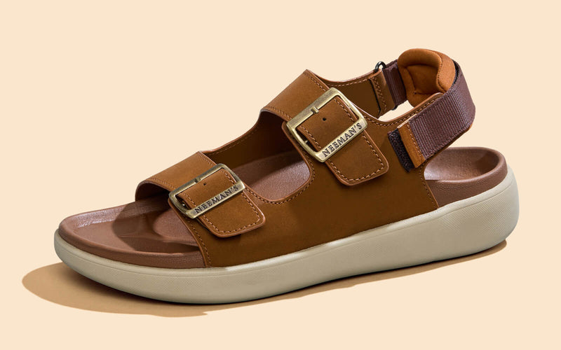 PureWhoosh Duo Glides Sandals in Tan for Daily Use