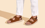 PureWhoosh Duo Glides Sandals in Tan for Daily Use