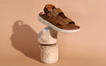 PureWhoosh Duo Glides Sandals in Tan for Daily Use