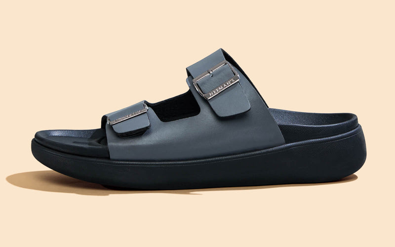 Purewhoosh Flow Sandals in Grey for Daily Use