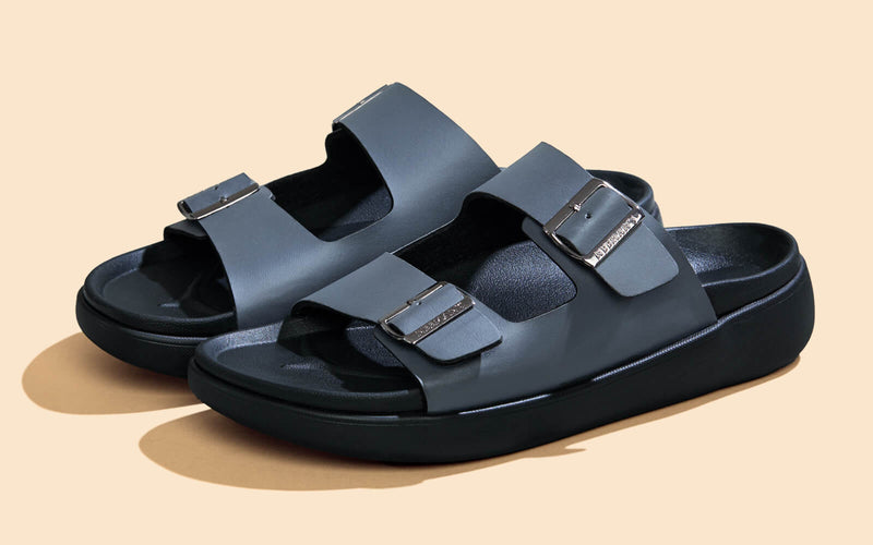 Purewhoosh Flow Sandals in Grey for Daily Use