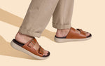 Purewhoosh Flow Sandals in Tan for Daily Use