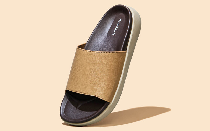 Purewhoosh Slides Sandals in Beige for Daily Use