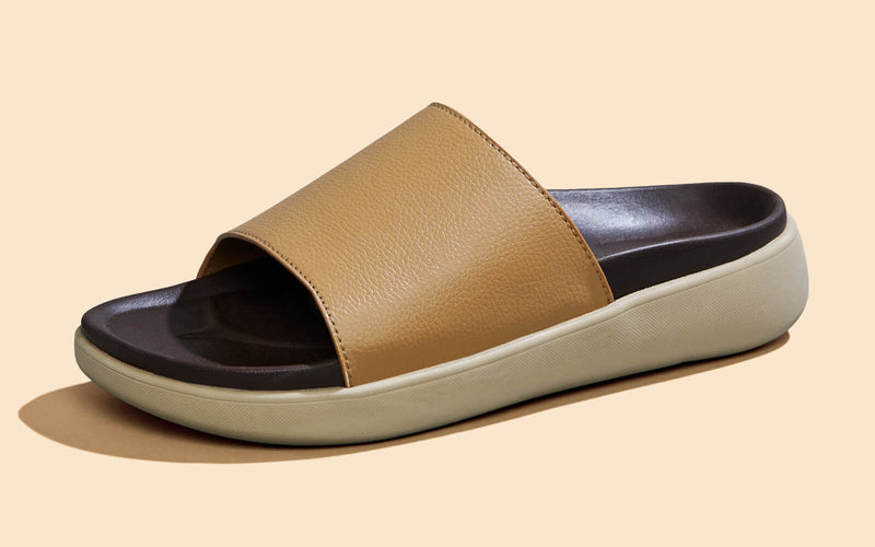 Purewhoosh Slides Sandals in Beige for Daily Use