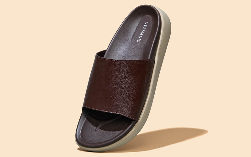 Purewhoosh Slides Sandals in Brown for Daily Use