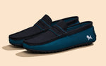 ReLive Knit Color Block Loafers in Teal/Black for Casual Wear