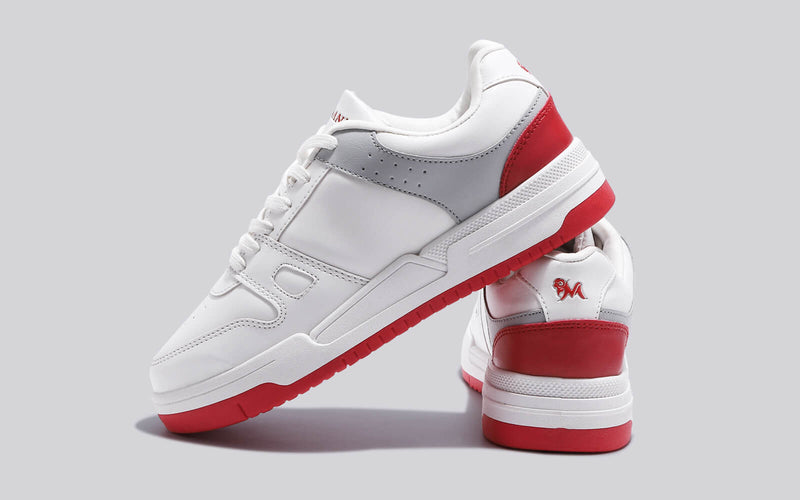The Rockers Sneakers in White/Red for Casual Wear