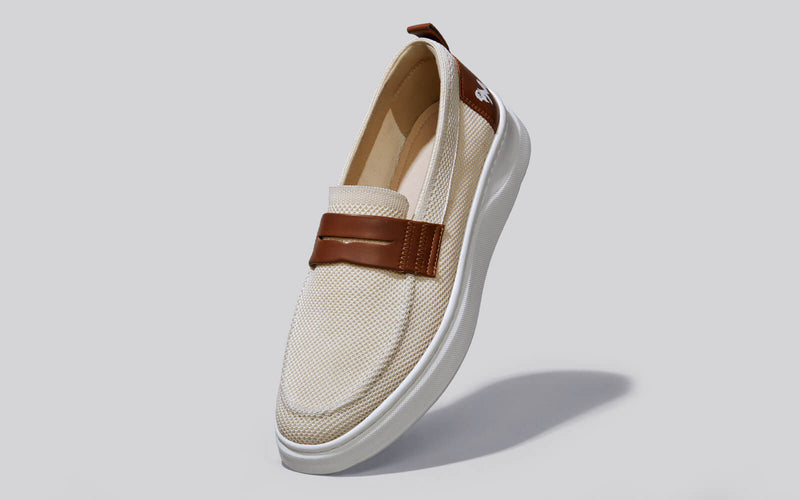 Brunch Loafers in Ivory/Tan for Casual Wear