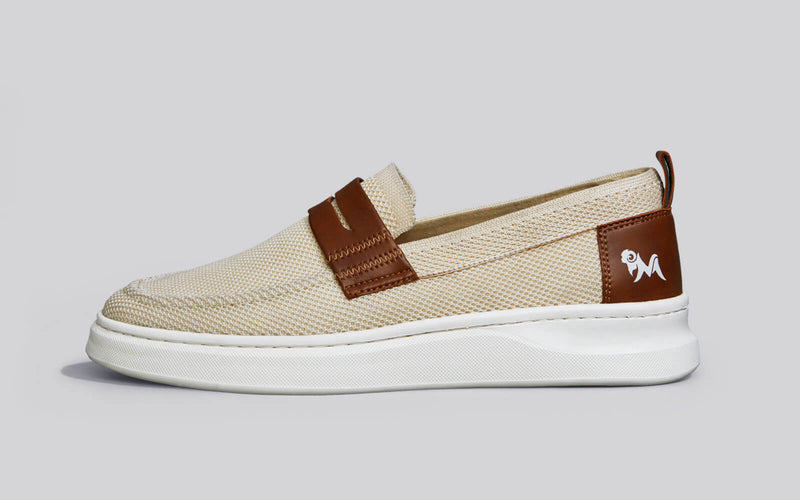 Brunch Loafers in Ivory/Tan for Casual Wear