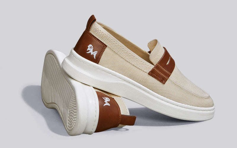 Brunch Loafers in Ivory/Tan for Casual Wear