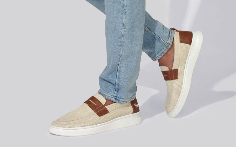 Mens ivory loafers top