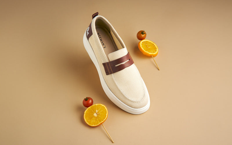 Brunch Loafers in Ivory/Tan for Casual Wear