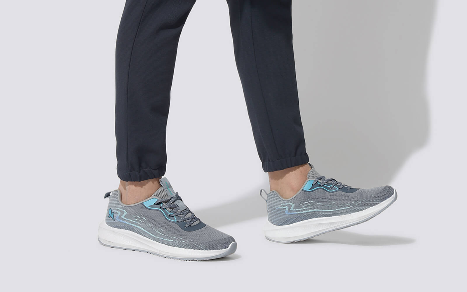 Grey-Aqua Blue