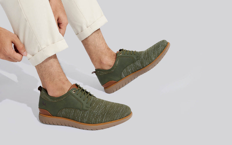 The Derbies Sneakers in Olive for Formal Wear