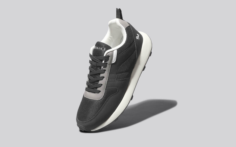The Eighties Sneakers in Black-Grey-White for Retro Style