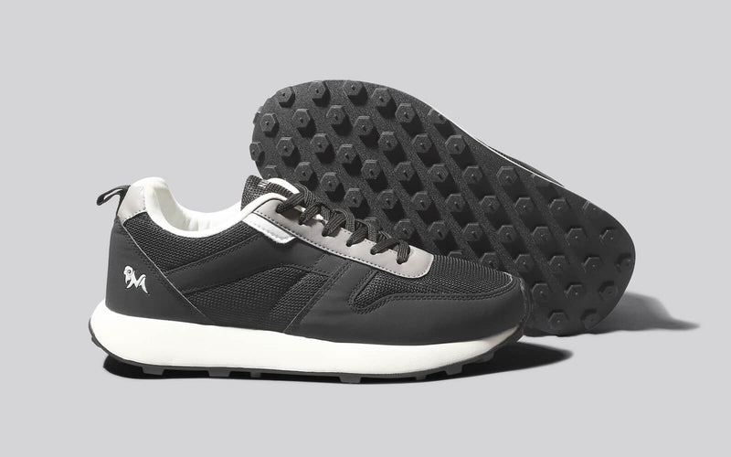 The Eighties Sneakers in Black-Grey-White for Retro Style