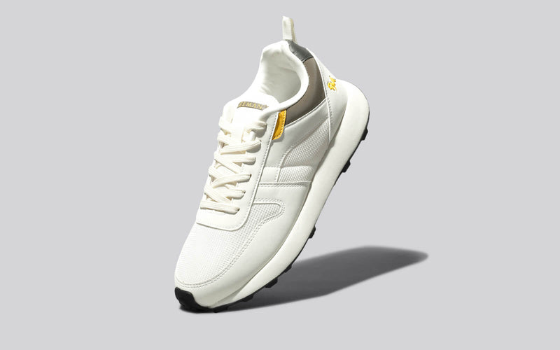 The Eighties Sneakers in Ivory-Brown-Yellow for Retro Style