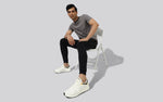 The Eighties Sneakers in Ivory-Brown-Yellow for Retro Style
