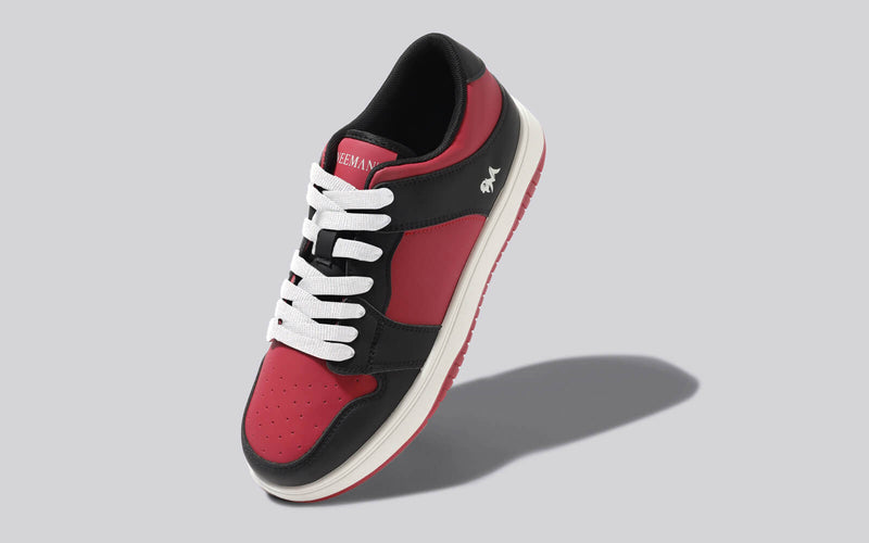 The Hip Hep Sneakers in Black-Red for Casual Wear