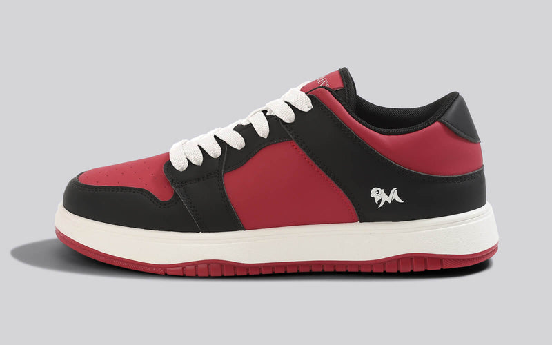 The Hip Hep Sneakers in Black-Red for Casual Wear