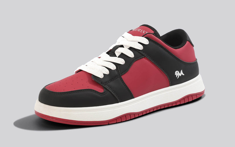 The Hip Hep Sneakers in Black-Red for Casual Wear