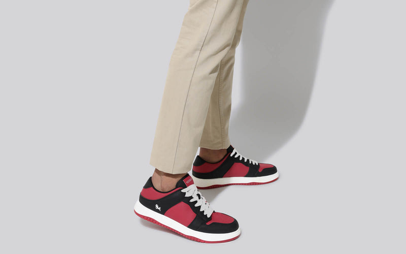The Hip Hep Sneakers in Black-Red for Casual Wear