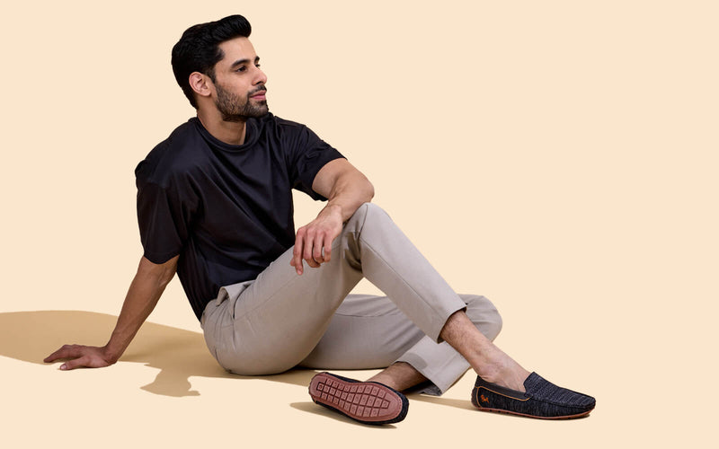 The Weave Loafers in Black for Casual Wear