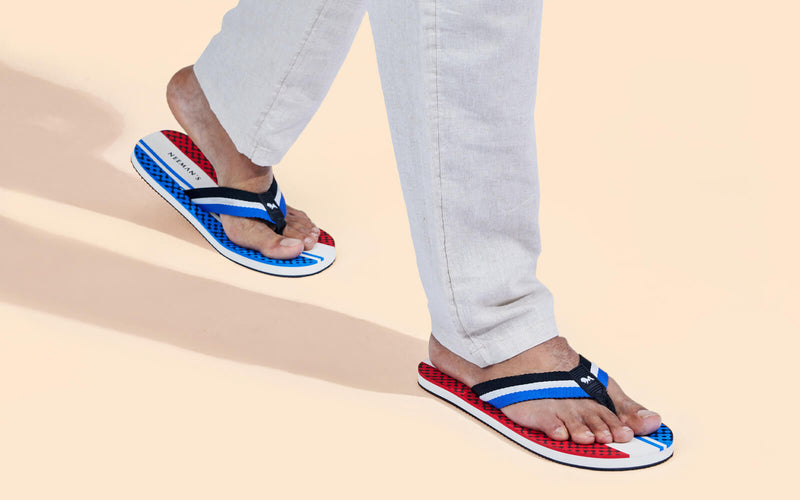 Striped Fusion Flips Blue White Red