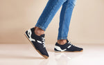 Urban Casuals Sneakers in Fusion Black for Retro Style