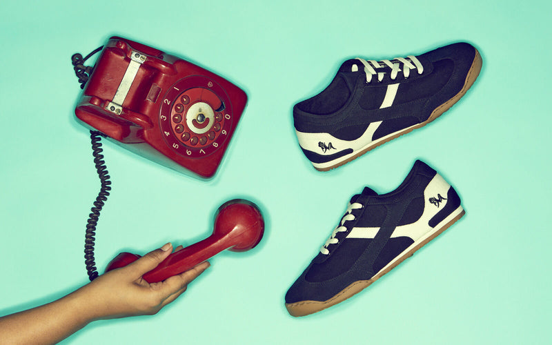 Urban Casuals Sneakers in Fusion Black for Retro Style
