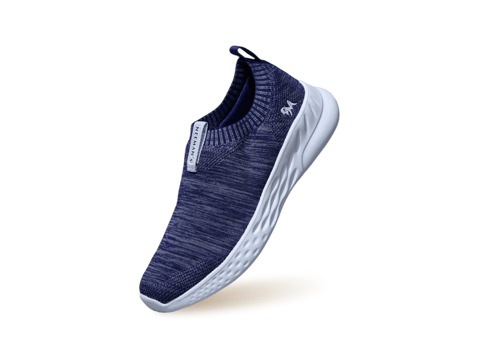 Melange Slip Ons in Navy for Casual Wear