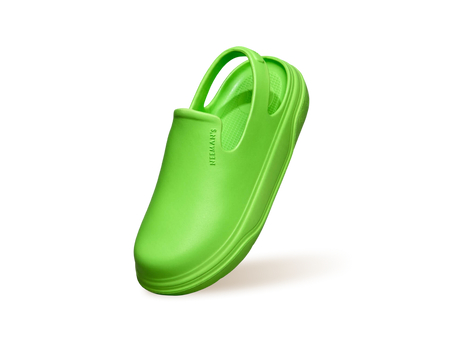 Cushers Clogs For Women in Neon Green for Daily Use