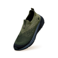 Blend Knit Slip Ons : Olive-Black