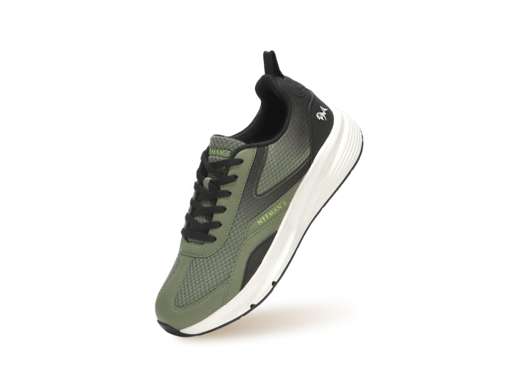 Light Trainers Sneakers in Olive-Black for Sports Wear