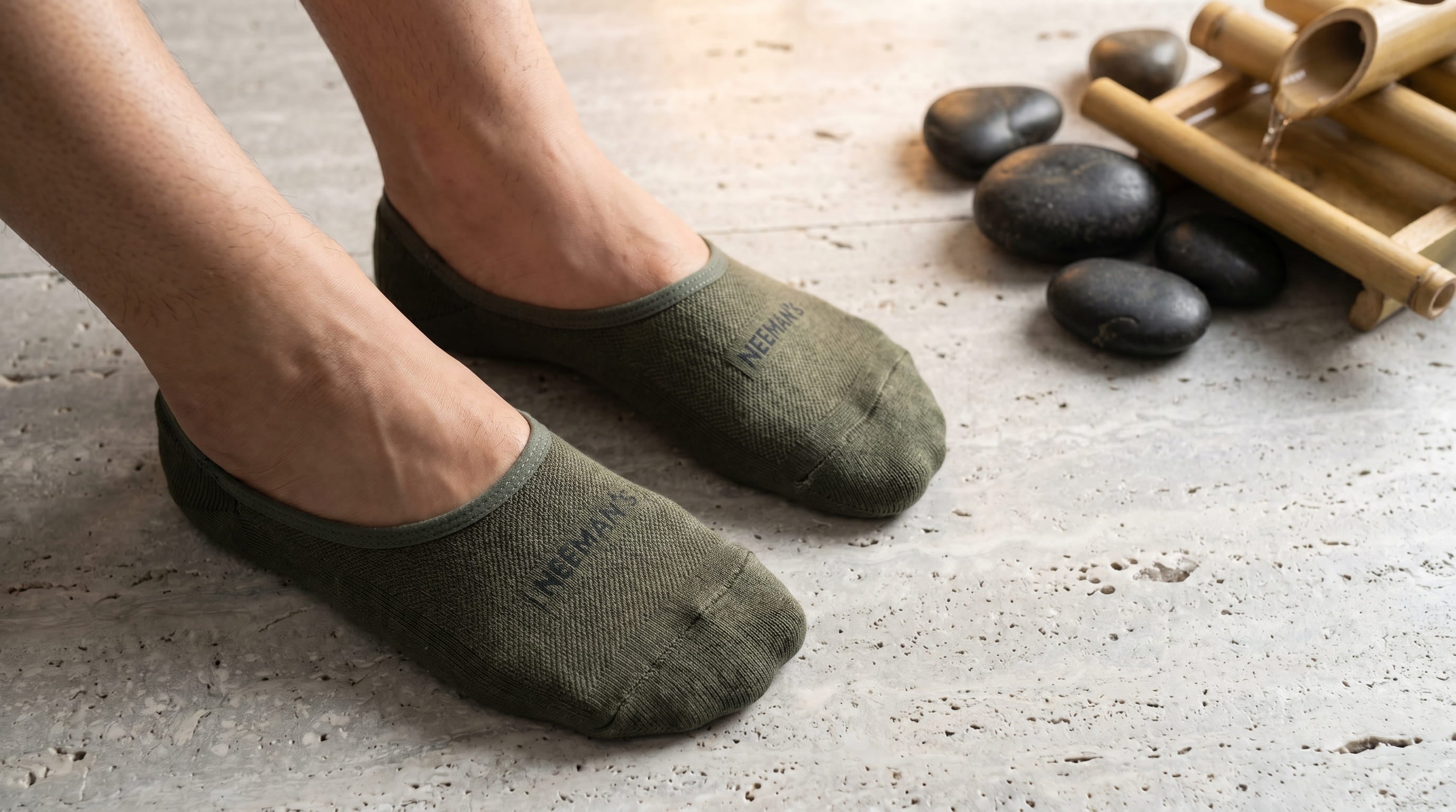 No Show Socks : Black Olive Grey (Pack of 3)