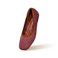 Metallic Square Flats : Pink