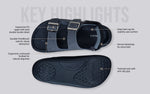 PureWhoosh Duo Glides Sandals in Grey for Daily Use