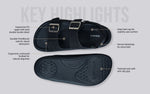 PureWhoosh Duo Glides Sandals in Black for Daily Use