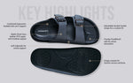 Purewhoosh Flow Sandals in Grey for Daily Use