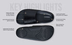 Purewhoosh Slides Sandals in Black for Daily Use