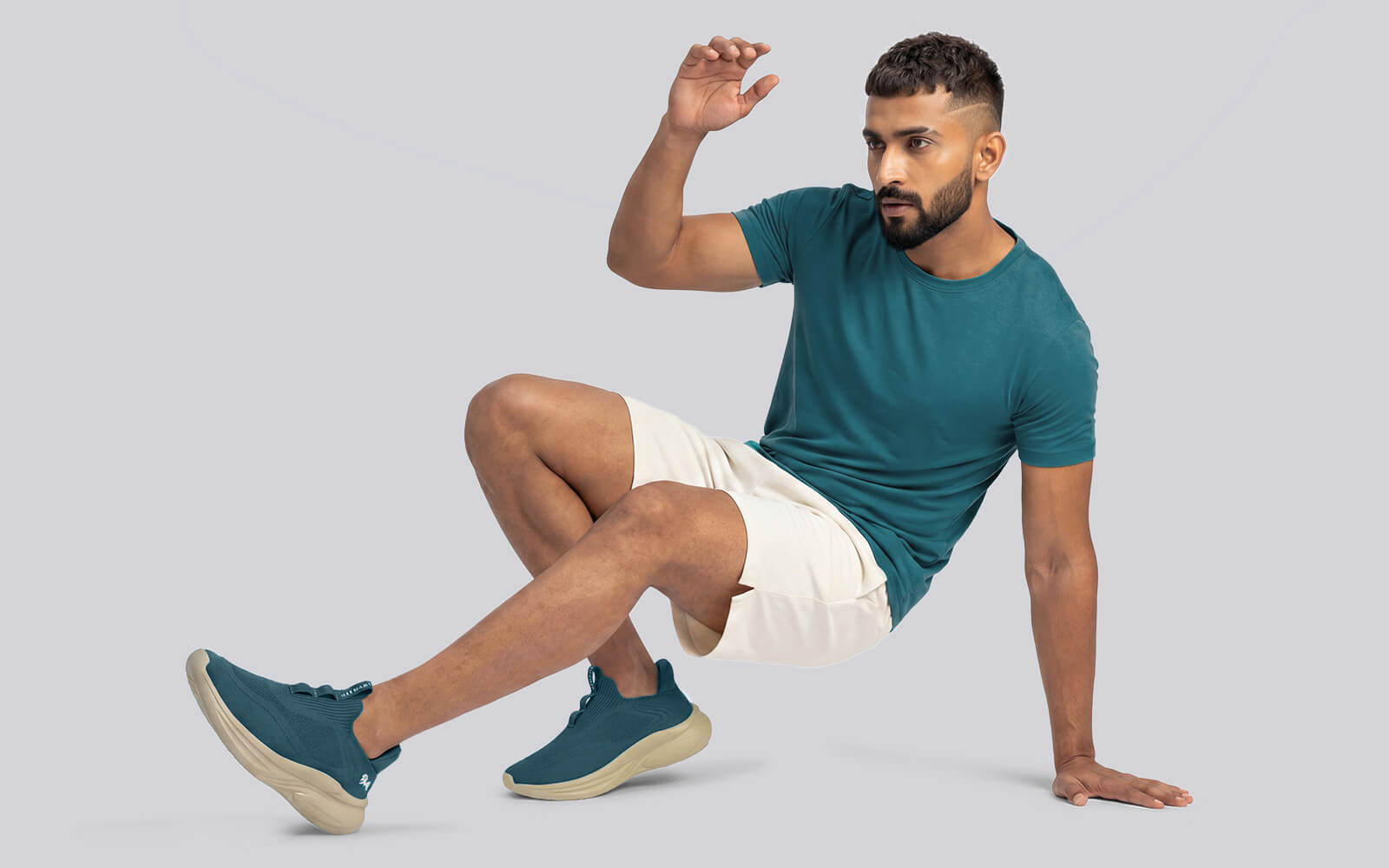 teal/ecru